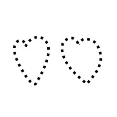 Dotted line heart