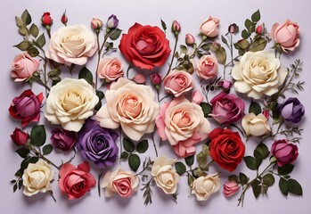 bouquet of roses isolated