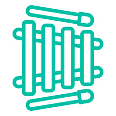 Xylophone Vector Icon Design Illustration