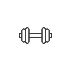 Dumbbell line icon