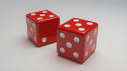 Red dice (isolated). Isolated rendered dice