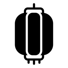 Chinese Lamp Icon in Solid Style