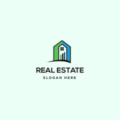 Fototapeta premium Real Estate Building Logo Design, vector logo template