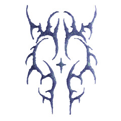 3d neotribalism element purple