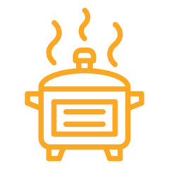 Hot kitchen pot Vector Icon Design Illustration