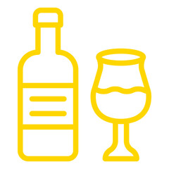 Wine bottle Vector Icon Design Illustration