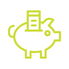 Piggy Bank Vector Icon Design Illustration