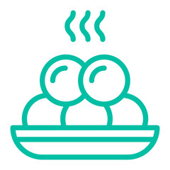 Meat ball Vector Icon Design Illustration