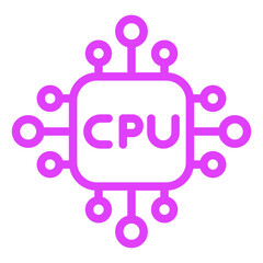 Cpu Vector Icon Design Illustration