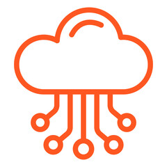 Cloud Hosting Vector Icon Design Illustration