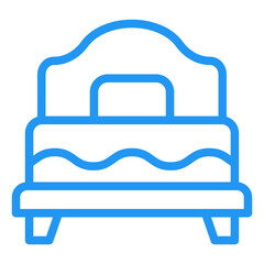 Single Bed Vector Icon Design Illustration