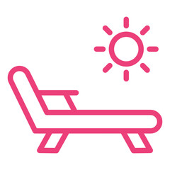 Deck Chair Vector Icon Design Illustration