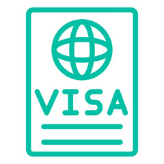 Visa Vector Icon Design Illustration