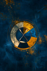 Abstract Representation of Calendar Year with Hourglass Symbol: The Passage of Time and The Importance of Every Moment 