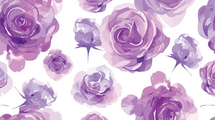 Purple rose flower watercolor pattern for background