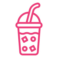 Iced Coffee Vector Icon Design Illustration