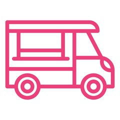 Coffee Truck Vector Icon Design Illustration