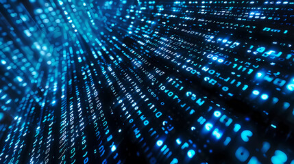 Obraz premium Digital binary code