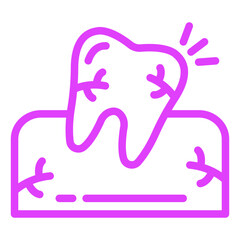 Obraz premium Wisdom Tooth Vector Icon Design Illustration