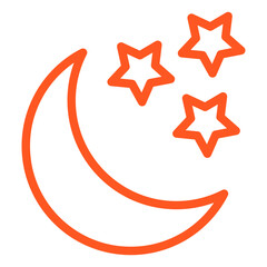 Moon Vector Icon Design Illustration