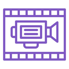 Film Reel Vector Icon Design Illustration