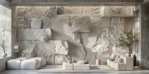 Modern 3D Stone Wall Art