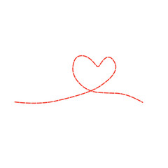 Hand drawn heart line art