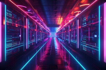 Abstract technology 3D illustration. Pattern, flyer, banner, graphic design