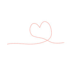 Hand drawn heart line art
