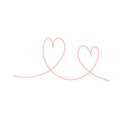 Hand drawn heart line art