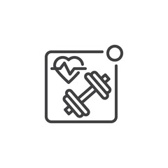 Fitness App line icon