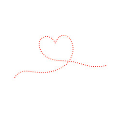 Hand drawn heart line art