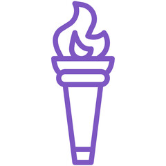 Fire torch Vector Icon Design Illustration