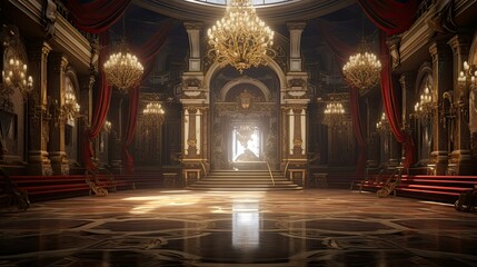 Interior of the church of the holy sepulchre. AI generated art illustration.