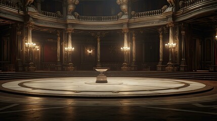 Interior of the church of the holy sepulchre. AI generated art illustration.