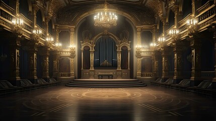 Fototapeta premium Interior of the church of the holy sepulchre. AI generated art illustration.