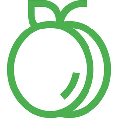 Apricot Vector Icon Design Illustration