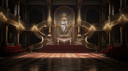 Fototapeta premium Interior of the church of the holy sepulchre. AI generated art illustration.