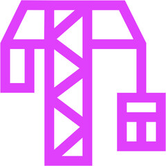 Tower Crane Vector Icon Design Illustration