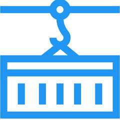 Cargo Container Vector Icon Design Illustration
