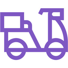 Delivery Bike Vector Icon Design Illustration