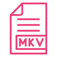 MKV Vector Icon Design Illustration