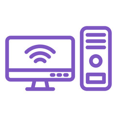 Computer Vector Icon Design Illustration