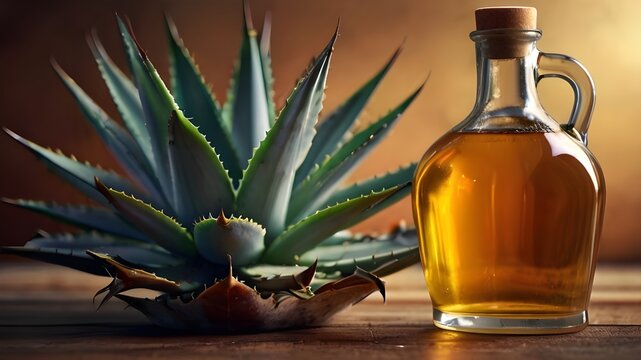 bottle of agave syrup