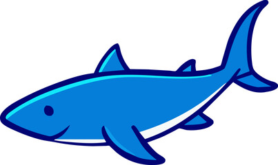 Naklejka premium baby shark illustration