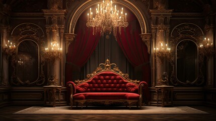 Obraz premium Interior of a hotel. AI generated art illustration.