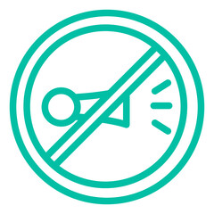 No horn Vector Icon Design Illustration