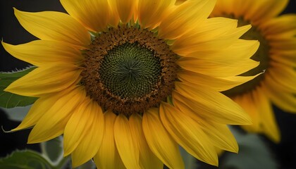 An Abstract Photograph Of A Sunflower Focusing On
