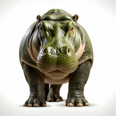 Fototapeta premium Hippopotamus isolated on a white background. 3d render