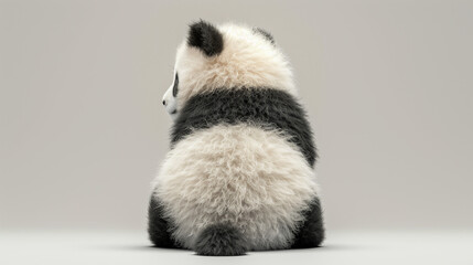 Cute panda back view adorable panda wallpaper 